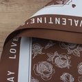 Thé Au Lait Marron Rose Garden 20 Feuilles ; 56 X 56 Cm (± 1 Cm)