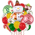 Set palloncini di Natale con pupazzo di neve, caramelle e palloncini festivi - Stile 4-Pupazzo di neve