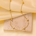 Qyh59 Verticale Acht Harten Ketting Goud