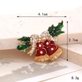 Christmas red bells and green leaves DIY zinc alloy charm accessory for holiday decoration - D2718 Christmas Bell