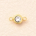 Connettore Ad Anello Piatto Con Pietra Portafortuna Bianca (oro) | 10 Pezzi/confezione / 12x65 Mm (apertura: 2 Mm)
