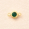 Connettore Ad Anello Piatto Con Pietra Portafortuna Verde (oro) | 10 Pezzi/confezione / 12x65 Mm (apertura: 2 Mm)