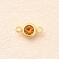 Connettore Ad Anello Piatto Con Pietra Portafortuna Arancione (oro) | 10 Pezzi/confezione / 12x65 Mm (apertura: 2 Mm)