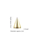 Pink velvet small tree-shaped jewelry display stand with golden cone base in size S - Small Cone Stand/Gold