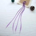 Kids purple braided hair extensions hair tie with four synthetic hair strands for girls - Dark Purple Gradient Light Purple