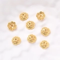 19#18k Gouden Bloemenhouder 6mm (10 Stuks)