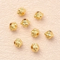 Lantern Bead Spacer Beads (gold)|20 Pcs/package / 4x4.5mm (aperture:1mm)