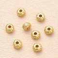 Pattern Flat Round Spacer Beads (gold)|10 Pcs/package / 4x6~7mm (aperture:2mm)