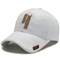 Berretto da baseball bianco con trama mimetica e ricamo 3D Under Control logo - Regolabile / Bianco