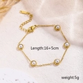 7942 Witte Parel Armband Goud