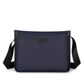 Bolso bandolera azul oscuro minimalista para hombre en nailon duradero con correa ancha - Horizontal / Azul Horizontal