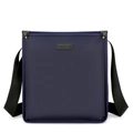 Bolso bandolera de nailon azul marino para hombre con correa ajustable y remaches metálicos - Vertical / Azul Vertical