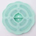 Light green silicone steamer mat with wave edge and air holes for baby food making - Small Round Sausage / Green