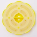 Yellow bear-shaped silicone steamer mold for baby food cake with ventilated lid - Small Round Sausage / Yellow