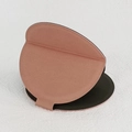 Pink faux leather foldable pocket makeup mirror made of durable stainless steel - Sakura Pink