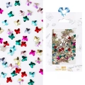 Detailed view of colorful butterfly nail art rhinestones with professional packaging - #06 Butterfly Shape