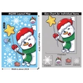 Christmas snowman wall sticker set with snowflake and gift decals for party decoration - BQ285 Christmas Snowman