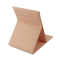 Specchio da trucco pieghevole in pelle PU rosa con supporto triangolare stabile - Grande 150*204mm / Rosa Fresco