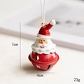 Ciondolo di Babbo Natale con campanello rosso stellato e misure per decorazioni natalizie - Babbo Natale