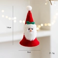 Ciondolo natalizio Babbo Natale in peluche 14cm x 8cm con cappello rosso e barba bianca - Babbo Natale