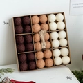 24-piece 3cm wool felt ball set in brown and cream for DIY Christmas tree ornaments - Style G Warm Earth Tones 3cm Set of 36