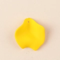 Minimalist yellow acrylic wrinkled petal stud earrings for women with pearlescent finish - 10Pcs Medium / Yellow