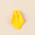 Yellow acrylic petal earrings with matte finish and pearl-like fold texture - 10Pcs Small / Yellow