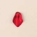 Macro detail of red matte acrylic petal charm with a pre-drilled hole for DIY jewelry - 10Pcs Small / Pearl Red