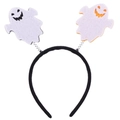 Close-up of Halloween ghost headband with felt ghost charms on metal springs - 25# Ghost