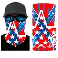 Star and stripe pattern magic headwear neck gaiter in red, blue, and white colors - S249 Confederate Flag