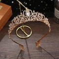 Elegante corona dorata con strass scintillanti per bambini e accessori per acconciature - Oro KC (A04#)