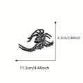 Halloween black metal spider hair claw clip with size dimensions 11.3cm x 6.3cm - Spider Gun Black