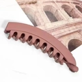 Matte dusty rose banana hair clip 13cm for ponytail styling and secure grip - Korean Pink