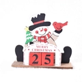 Calendario dell'Avvento fai-da-te in legno con pupazzo di neve, uccello e cubi data - Pupazzo di Neve