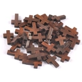 Donkerbruine houten kruiskralen met zijgaten voor DIY-sieraden maken projecten - Bruin