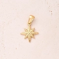 Ciondolo A Forma Di Stella Con Otto Stelle (oro) | 1 Pezzo/confezione / 18x15x2mm (apertura: 6x3mm)