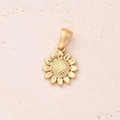Sunflower Pendant (gold)|1 Pc/package / 15x12.5x2mm (aperture: 6 X3mm)