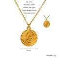 Collana con ciondolo a serpente in rilievo dorato in acciaio inossidabile 18k oro - Stile Rilievo Serpente Tondo (ZXG1619)