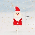 Cute Santa Claus soft rubber cake topper for Christmas dessert decoration with 5.3cm height - Soft Glue Sitting Santa