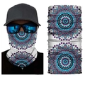 Pink and blue mandala pattern seamless neck gaiter and thermal balaclava mask for skiing - S244 Color Mandala