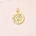 Apollo Round Plate Pendant (gold)|1 Pc/package / 17x14.5x1.5mm (aperture: 2mm)