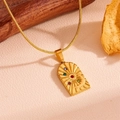 Collana Con Cristalli Colorati E Luna In Oro