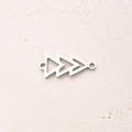 Connecteur Triangulaire Creux (couleur Acier) | 5 Pièces/paquet / 21 X 95 X 15 Mm (ouverture : 18 Mm)