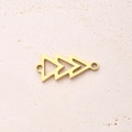 Connecteur Triangulaire Creux (doré) | 5 Pièces/paquet / 21 X 95 X 15 Mm (ouverture : 18 Mm)
