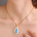 Blue Full Zirconium Water Drop / One Size