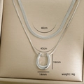 Double Layer U-shaped Silver