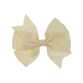 Elegant cream beige grosgrain ribbon bow hairclip for girls and toddlers - Beige