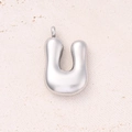 U (steel Color)/single Pendant|5 Pcs/package / 26x18mm (aperture:2.8mm)