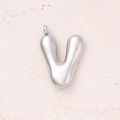 V (steel Color)/single Pendant|5 Pcs/package / 26x17mm (aperture:2.8mm)