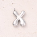 X (steel Color)/single Pendant|5 Pcs/package / 27.5x21mm (aperture:2.8mm)